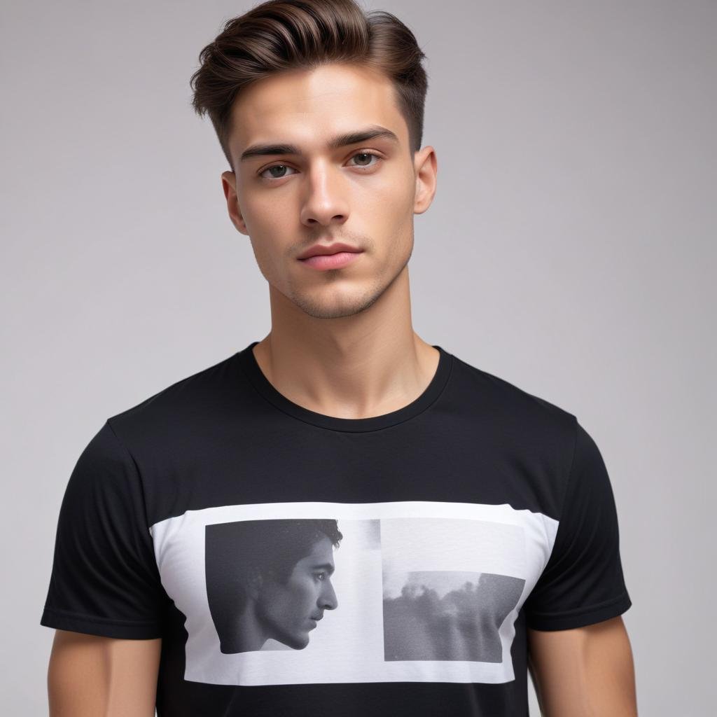 Erkek Grafik Baskılı Tişört